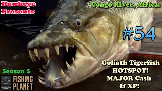 Fishing Planet #54 - S5: Congo River, Africa - Goliath Tigerfish Hotspot - MAJOR Cash & XP!