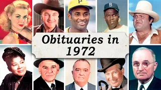 Obituary 1972: Famous Faces We Lost in 1972