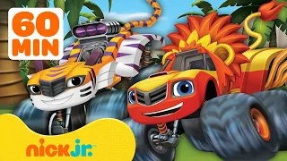 Blaze & Stripes' BEST Rescues & Adventures! 🐯 1 Hour | Blaze and the Monster Machines | Nick Jr.