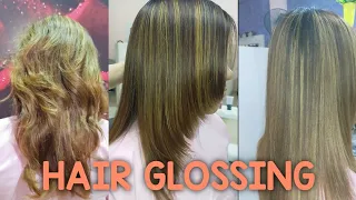 Hair Glossing by Postquam proffecianal I AISHA BUTT