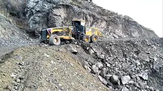 CAT 140M KAYA CANAVARI[ROCK MONSTER]-yoldaki büyük kayalar-#buldozer #grader #nasılyapılır #keşfet,,