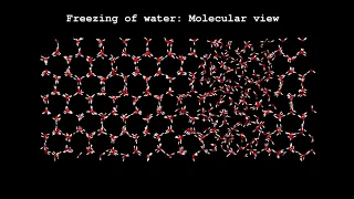 How does water freeze into ice? | Microscopic view | Molecular Dynamics Simulation