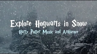 Harry Potter | Relaxing Christmas Music and Ambience | Explore Hogwarts in Snow