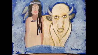 White Buffalo Woman Timelapse Painting