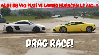 Audi R8 V10 Plus vs Lamborghini Huracan LP 610-4 - Forza Horizon 4 Drag Race