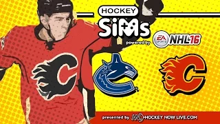 Canucks vs Flames (NHL 16 Hockey Sims)