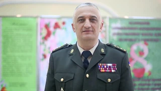 Привітання жінок Академії НГУ  від гвардійців навчального закладу