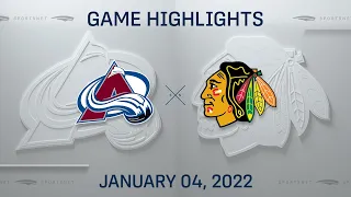 NHL Highlights | Avalanche vs. Blackhawks - Jan. 4, 2022