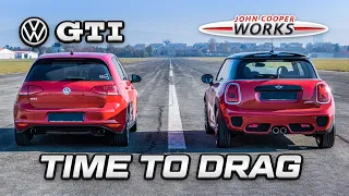 GOLF GTI 7 vs MINI JCW - TIME TO DRAG