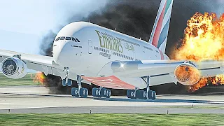 Crash Gigantic A380 Emergency Landing On A Beach After Engine Explodes |  GTA-5 #gta5 #gtav
