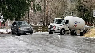 Rare ice storm sweeps through western Washington