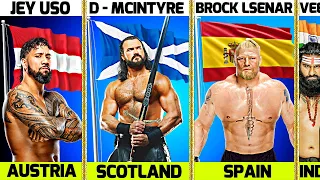 WWE Wrestlers Nationality, WWE Wrestlers From Different Countries,