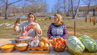 Stuffed Cabbage rolls Golubtsi with grandmother 100-year-old recipe, Countryside Dish and Life!