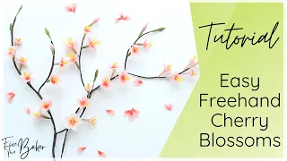 No Cutter, No Veiner, Cherry Blossom Tutorial ⎸How to Make Sugar Cherry Blossoms/Sakura at Home