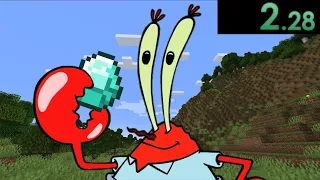 Mr. Krabs speedruns Minecraft