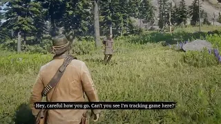 Saving a Hunter from Brutal Bear Attack (Alternate Dialogue) - Red Dead Redemption 2