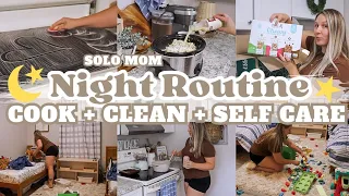 SOLO MOM OF 4 NIGHT TIME ROUTINE 2024 | COOK + CLEAN + NIGHTLY CLEANING MOTIVATION | MarieLove