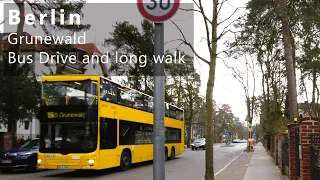 City Walk BERLIN - Grunewald BUS DRIVE Line 186 and long street walk