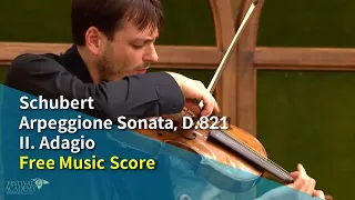 Schubert - Arpeggione Sonata, D.821, 2nd Mov. Adagio (E major) | Free Music Sheet