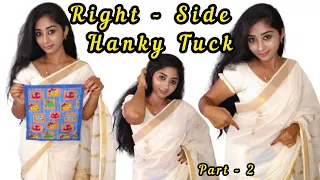 Right side hanky tuck in saree | 10different styles of tucking #requestedvideo @SharmysVlogs