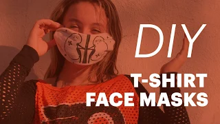 5 Minute DIY Face Masks - NO Sewing - Upcycle T-shirt