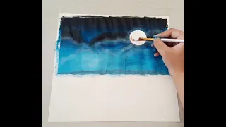 acrylic landscape painting- Easy art