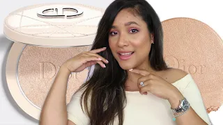 Dior Couture Luminizer highlighters in Nude Glow and Golden Glow | Comparissons and Demo