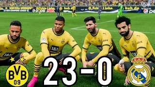 FC 24 - Ronaldo Messi Mbappe Neymar Vinicius Benzema Haaland | Borussia Dortmund 23-0 Real Madrid