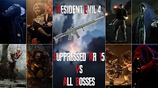 Suppressed AR 15 (Mod) VS All Bosses - Resident Evil 4 Remake (Professional) 4K 60Fps