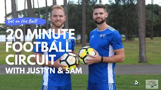 Football Fitness Circuit - 20 minute workout - Headers, passing, control, running