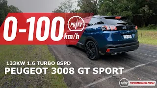 2022 Peugeot 3008 GT Sport 0-100km/h & engine sound