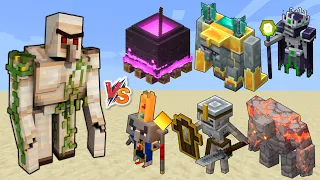 OP Mutant Iron Golem vs Minecraft Dungeons Mobs and Bosses