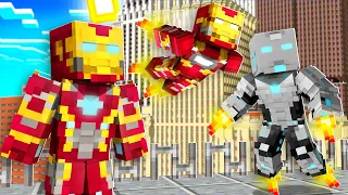 All Iron Man Suits in Fisk's Superheroes Minecraft Mod! (Insane)