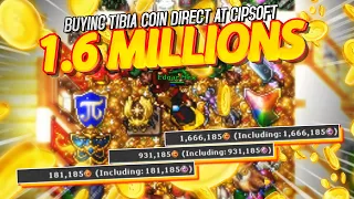 BUYING 1.6KK of TIBIA COINS!! (Never seen so much Coin in MY LIFE) - TibiaClips #TibiaFerumbrinha🧙