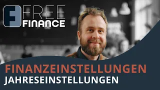 FreeFinance Tutorial - Finanzeinstellungen: Jahreseinstellungen