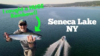 Huge Rainbow Trout |  Trolling Seneca Lake - NY