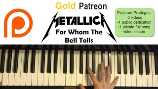 Metallica - For Whom The Bell Tolls (Piano Cover) | Patreon Dedication #65