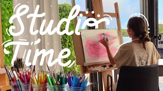 Challenge Yourself to Grow as an Artist! Art Studio Vlog