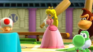 Super Mario Party Mini League Baseball Peach and Donkey Kong vs Luigi and Bowser Jr