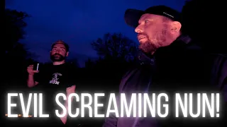 EVIL SCREAMING NUN AT A HAUNTED CASTLE!!