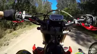 KTM300 vs CRF450X vs wr450f rolling drag race