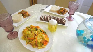 ПРАЗДНИЧНЫЙ СТОЛ НА ДВОИХ.САМЫЙ ПРОСТОЙ И ВКУСНЫЙ УЖИН БУДНИ АНИ