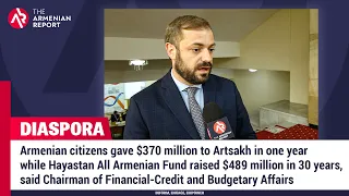 Armenian citizens gave $370 million in one year while Armenian Fund raised $489 million in 30 years