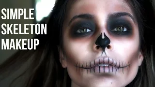 Simple Skeleton Makeup// Last Minute Halloween