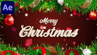 Merry Christmas Text Animation in After Effects - After Effects Tutorial | No Plugins Required