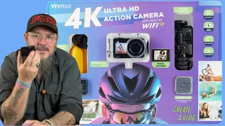 Vivitar 4K Ultra HD Action Camera Walmart Bundle. Full Review #actioncamera