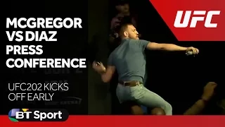 McGregor vs Diaz UFC 202 Press Conference goes off