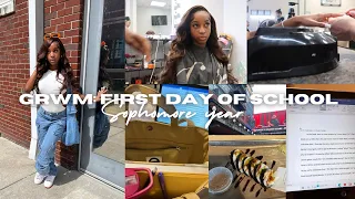 GRWM: First Day Of School Sophomore year +vlog & maintenance