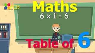 6x1=6 Multiplication, Table of Six 6 Tables Song Multiplication Time of tables - Maths Tables