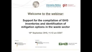 Webinar: Compilation of GHG inventories & identification of mitigation options in the waste sector